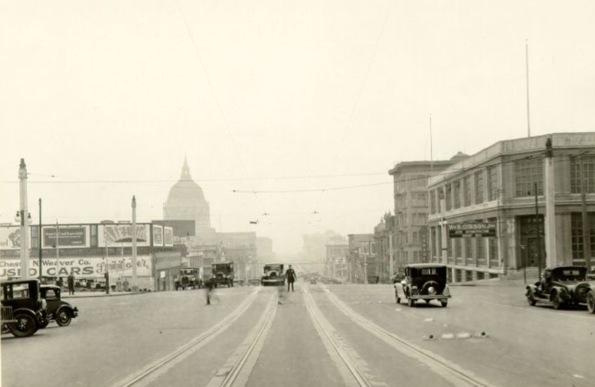 Van Ness Avenue at Eddy Street, 1929