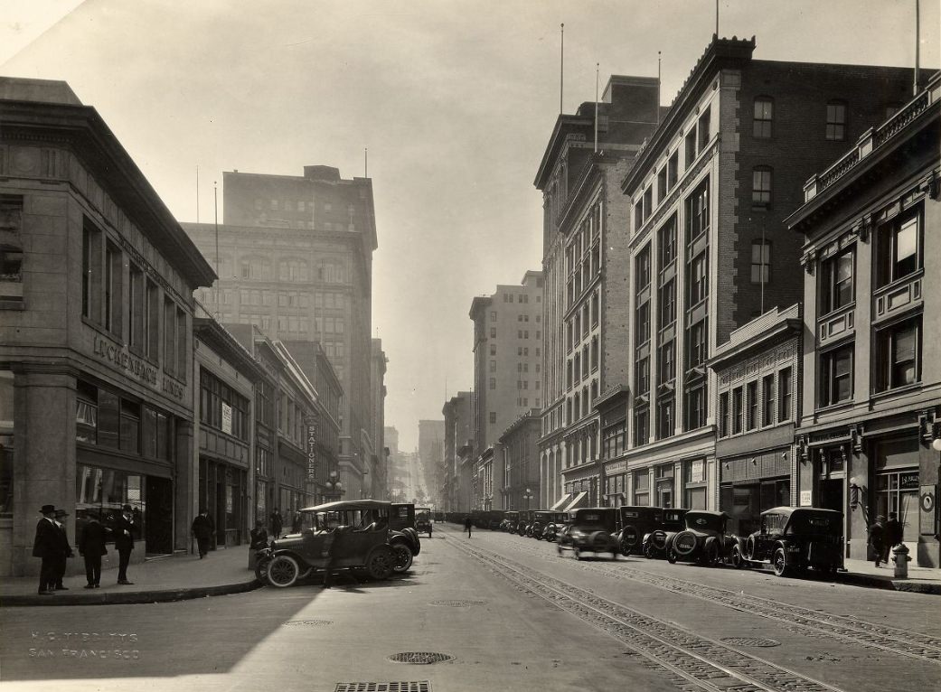View of California Street looking west, circa 1920