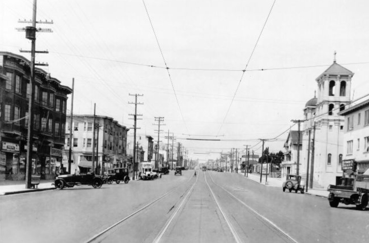 Geary between 22nd and 23rd Avenue, 1927