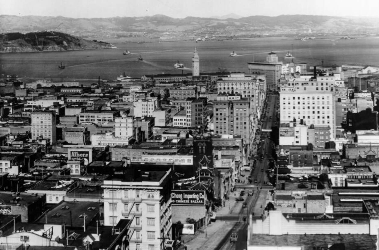 Downtown view in the 1920s