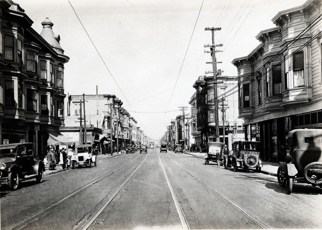 McAllister Street near Buchanan, 1927