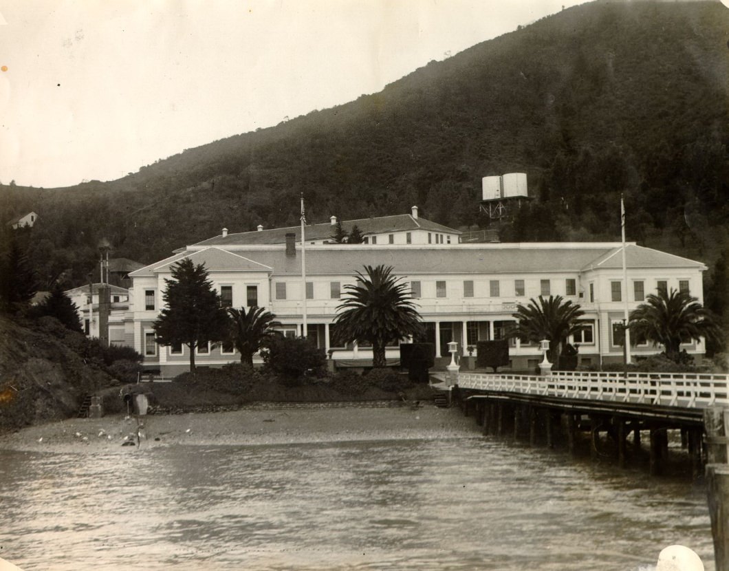Administration building at Angel Island immigration station, 1928
