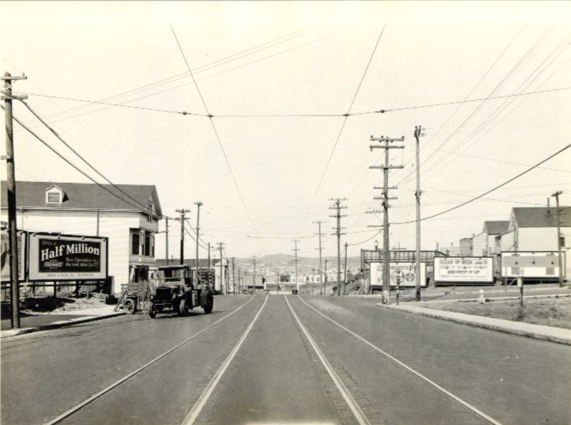 Mission Street at Lowell, 1928
