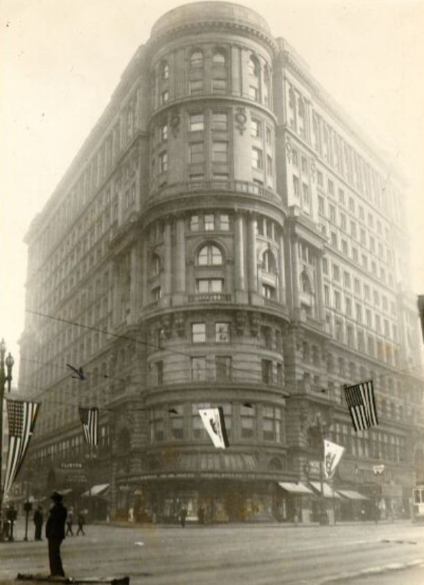 Market Street, Flood Building in the 1920s