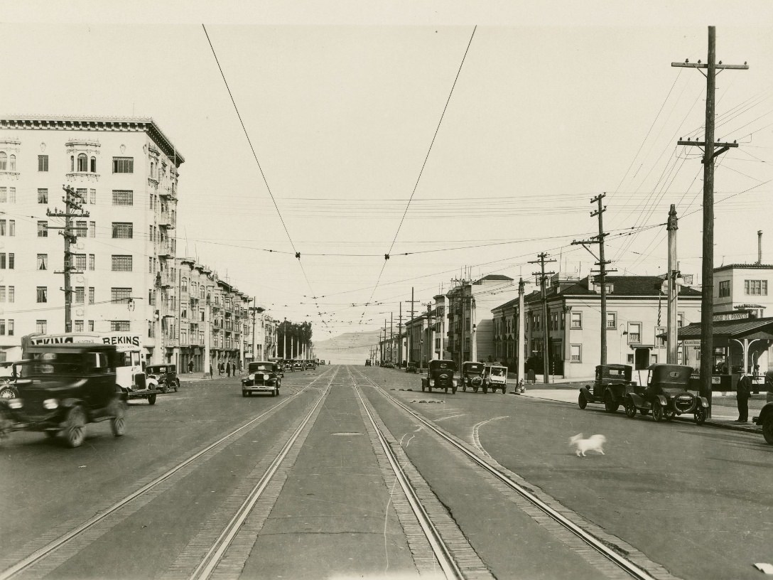 Van Ness Avenue at Chestnut Street, circa 1929