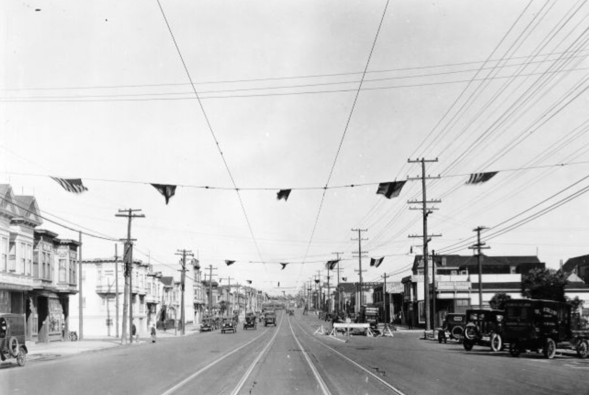 Geary Street at 5th Avenue, 1925