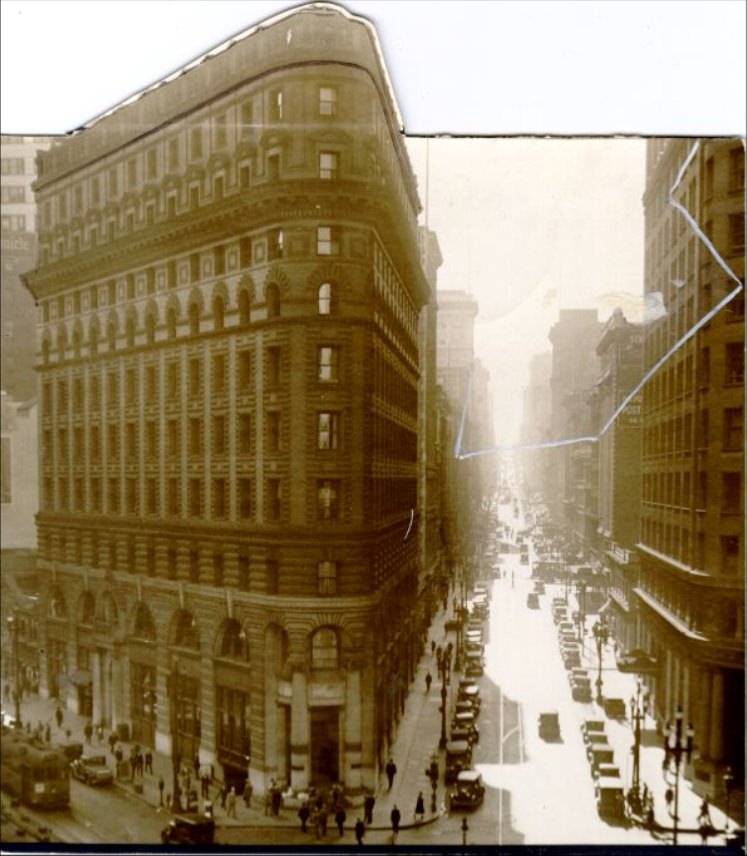 Market and Post streets, 1931