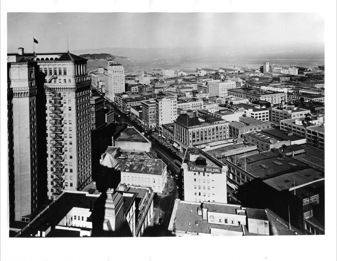 View of downtown San Francisco and Yerba Buena Island, not after 1934