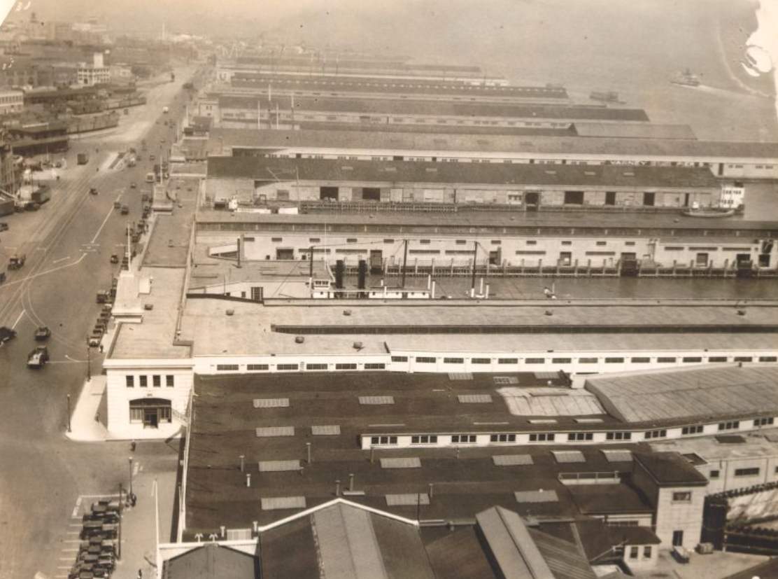 View of the Embarcadero near pier 5 in the 1930s