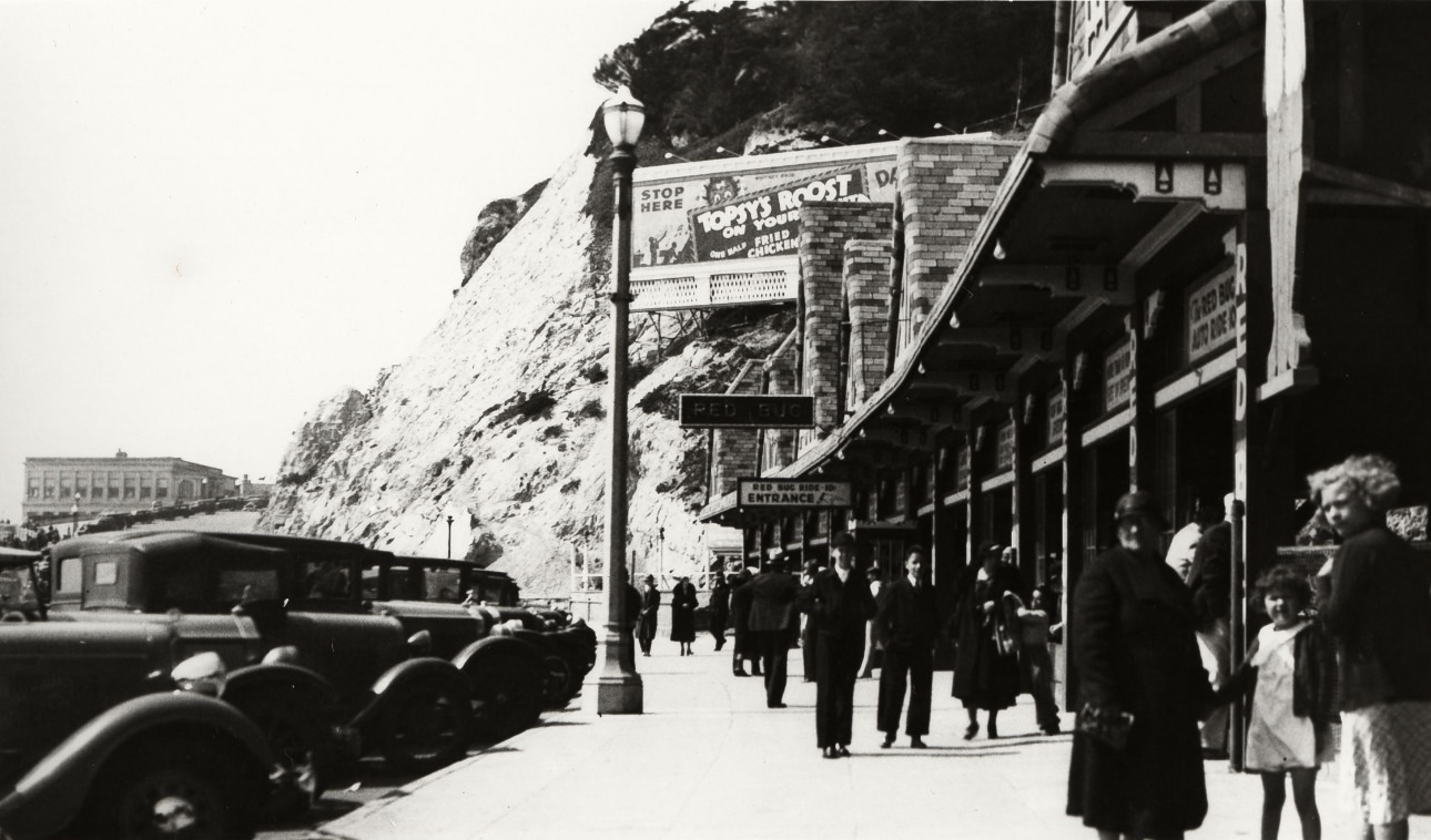 Storefronts at Ocean Beach, 1930