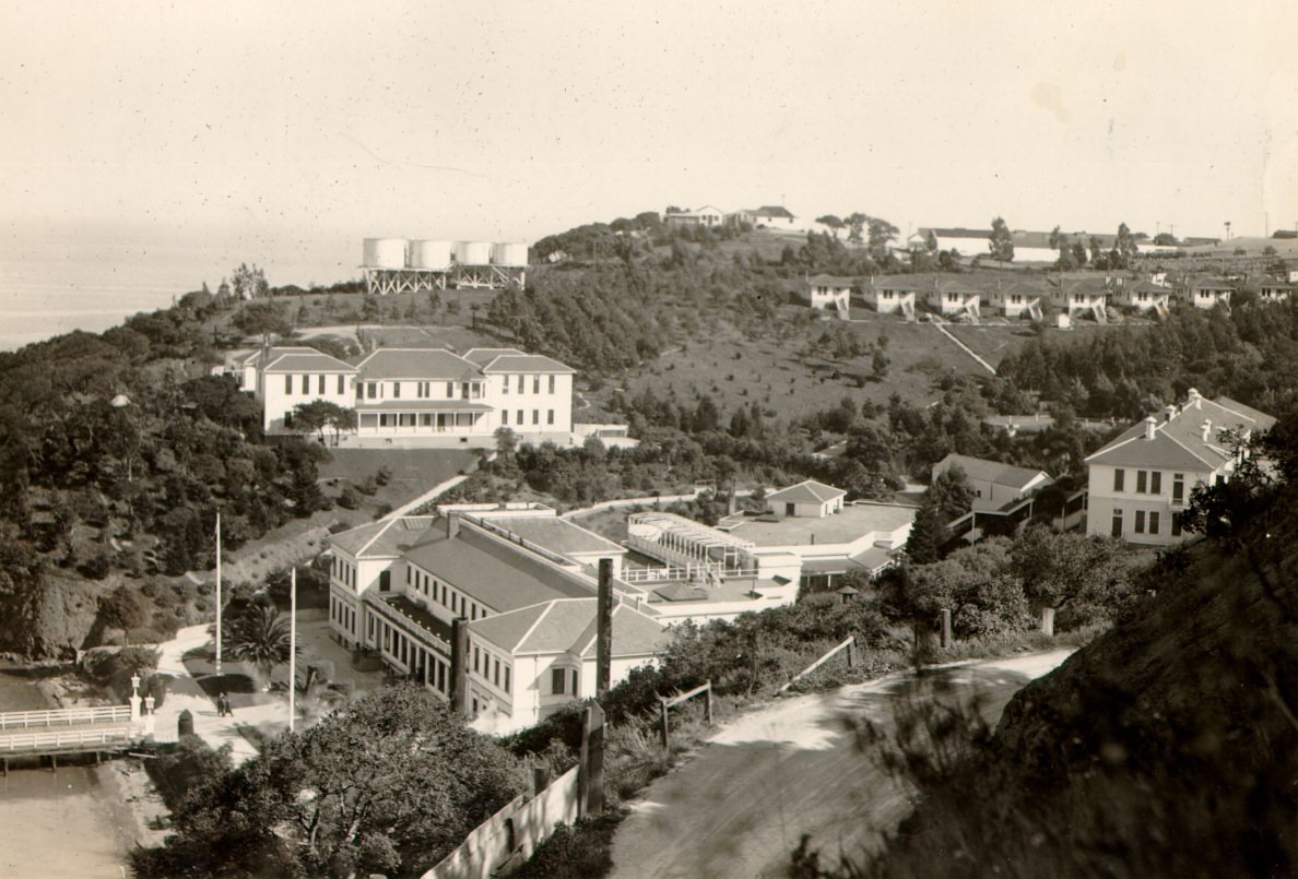 Administration building at Angel Island immigration station, 1939