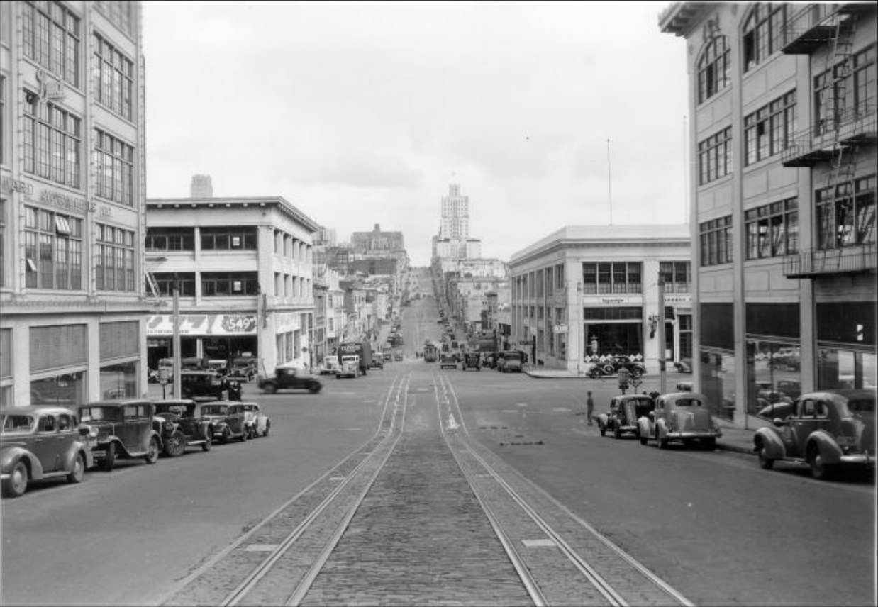 California Street at Van Ness, 1936