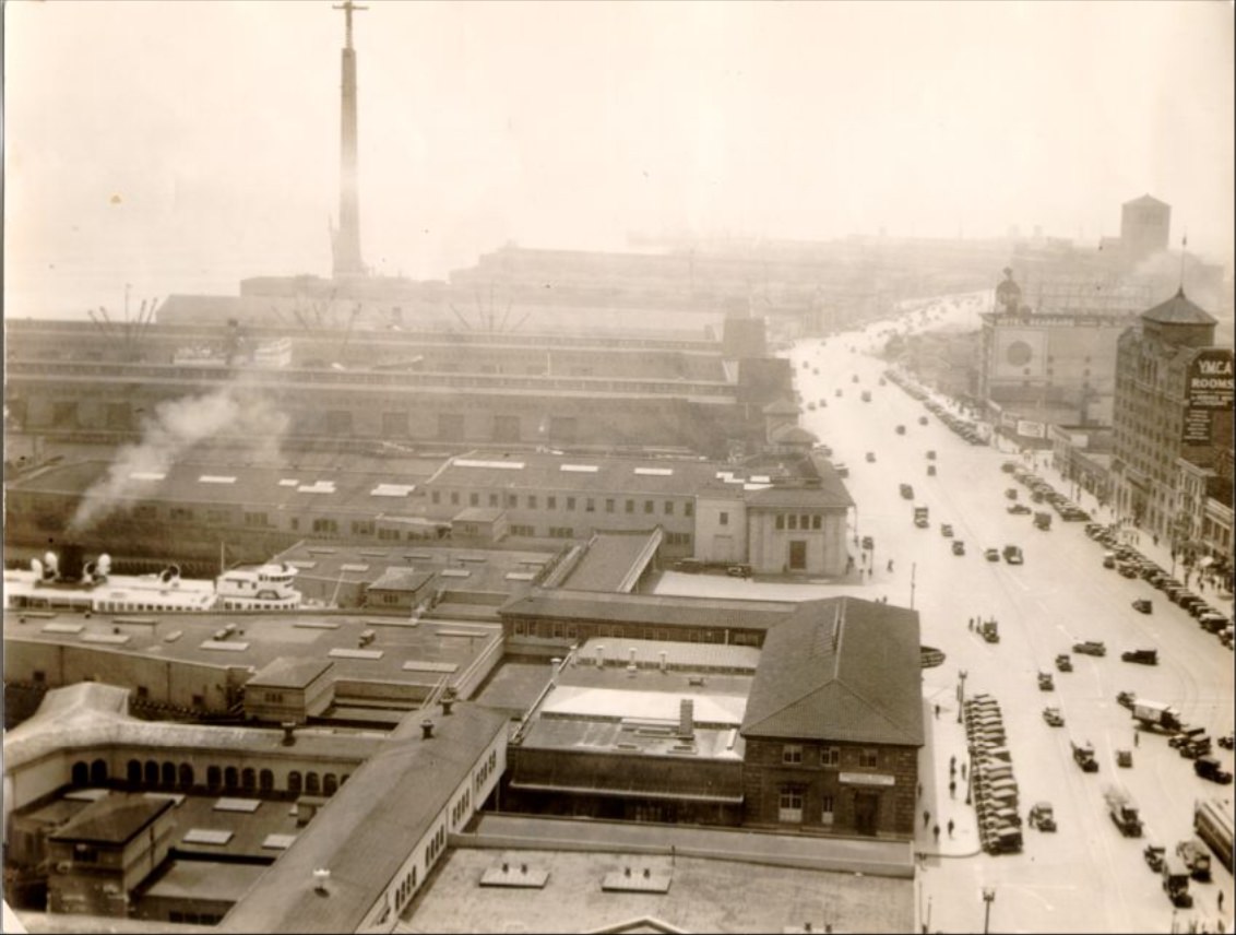 View of the waterfront in the 1930s