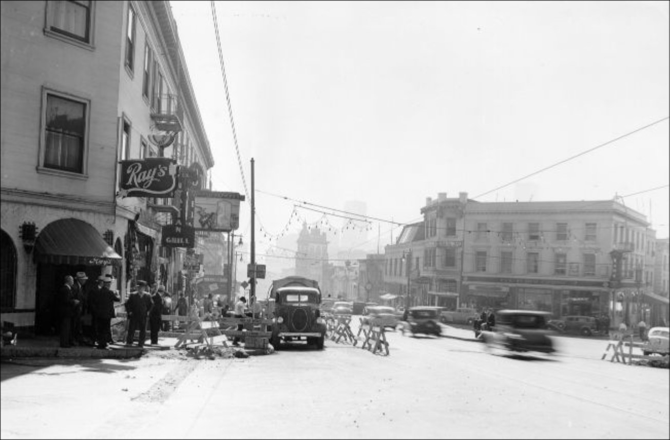 Columbus Avenue at Grant Street, 1939