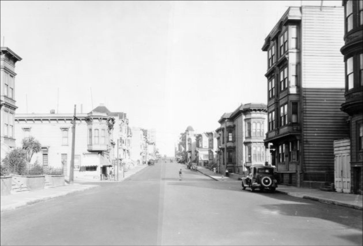 Bush Street at Buchanan, 1930