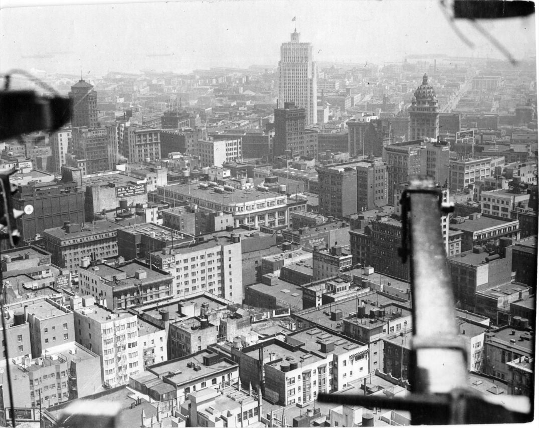 View of San Francisco skyline, looking southeast, in the 1930s
