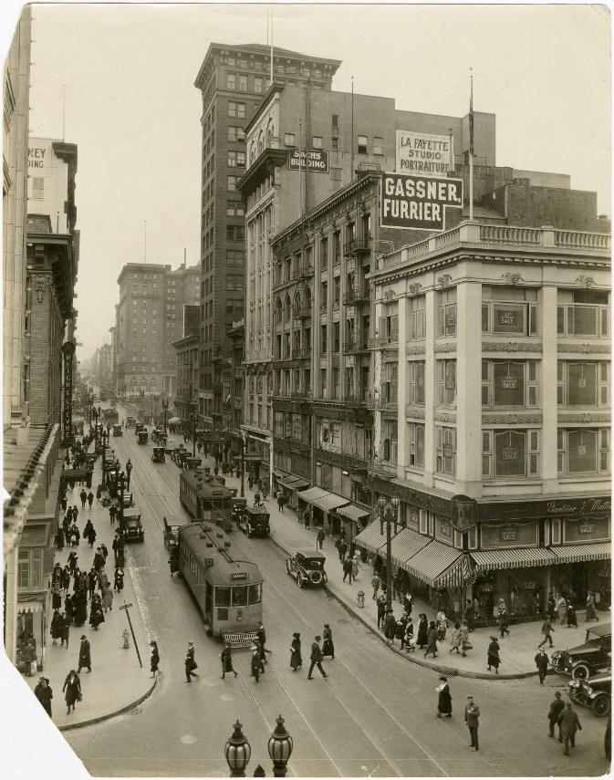 Geary Street near Union Square in the 1930s