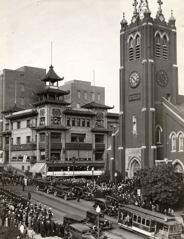 Funeral at Old St. Mary's Church, 1935