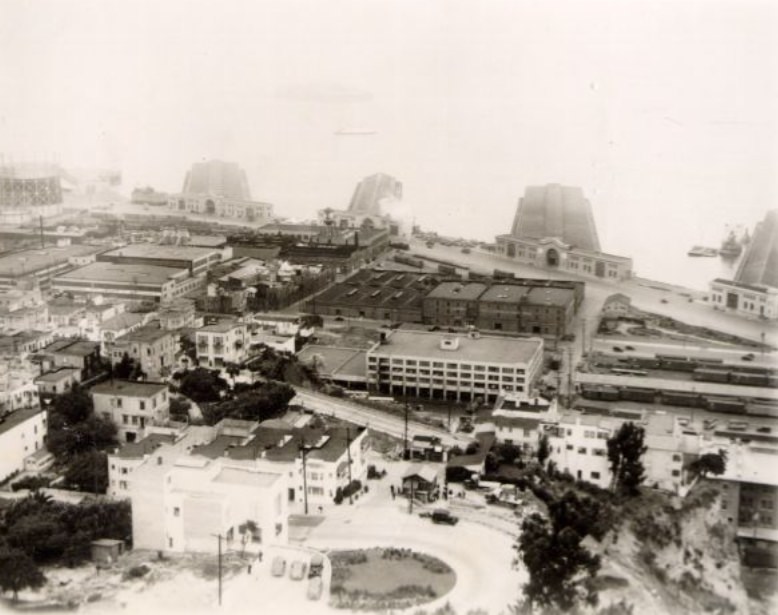 View of the waterfront, 1936