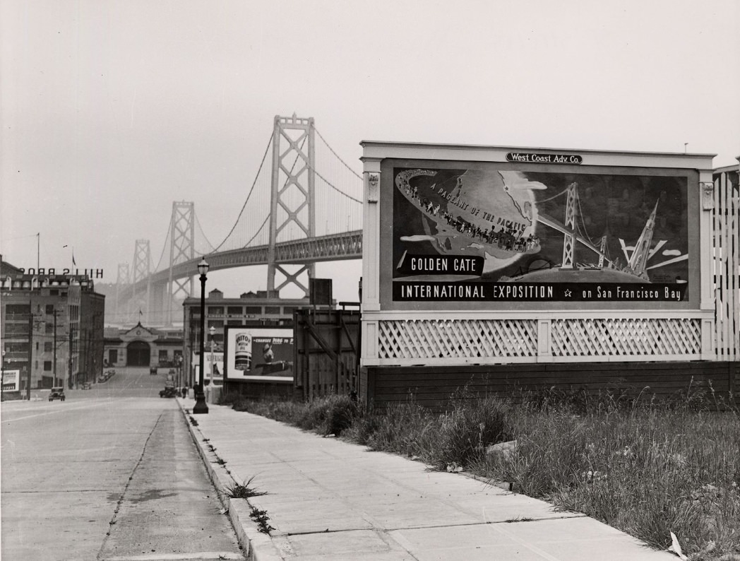 View of the Bay Bridge from Harrison Street, 1930s