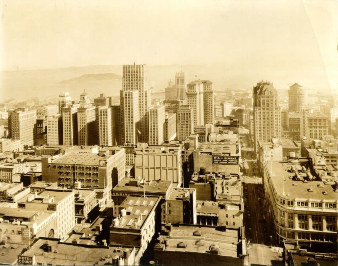View of downtown, 1930s