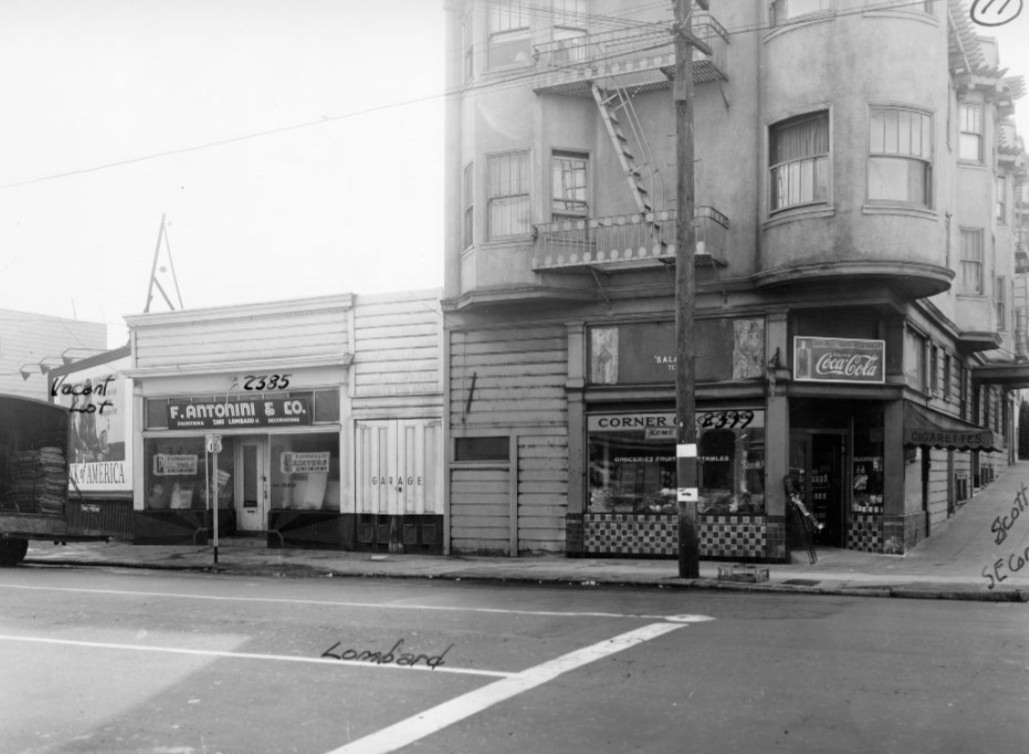 Lombard at Scott Street, 1939