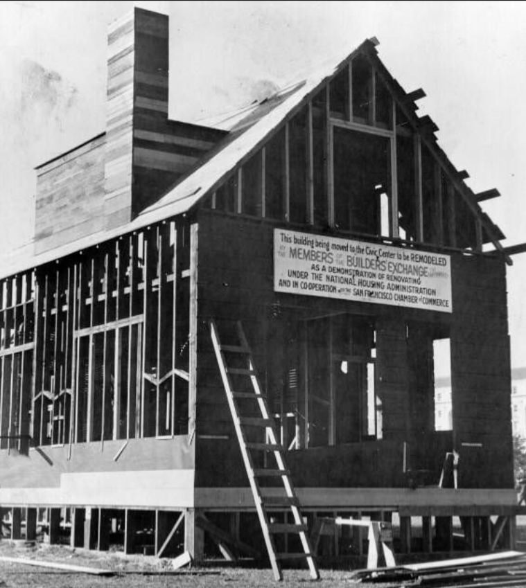 Home reconstruction in the Civic Center, 1934