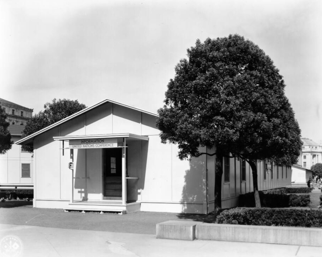 Temporary Barracks in the Civic Center Plaza, 1940s