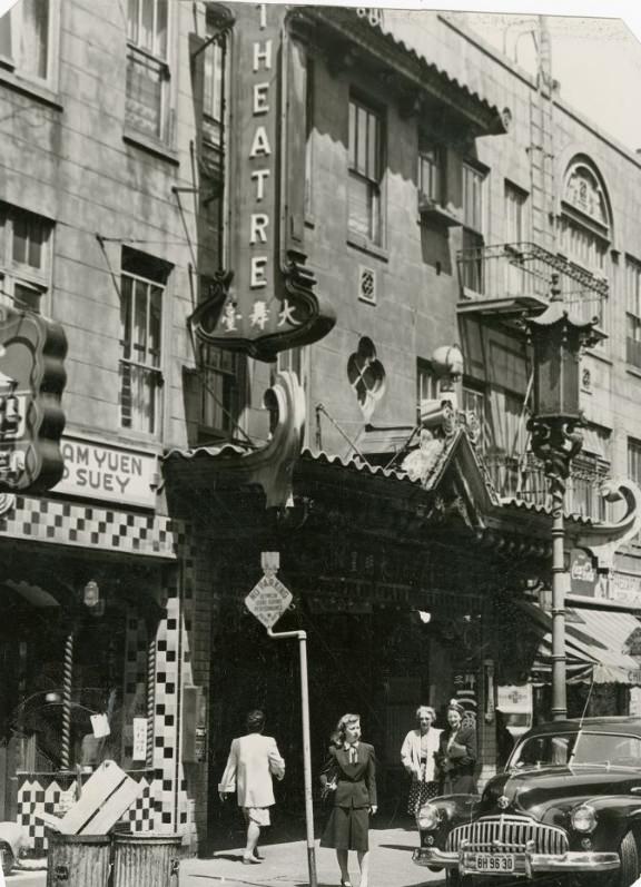 Sydney Ayers on Grant Avenue in Chinatown, 1947