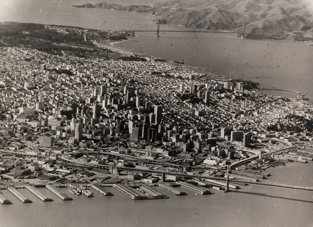 Aerial view of San Francisco, 1965
