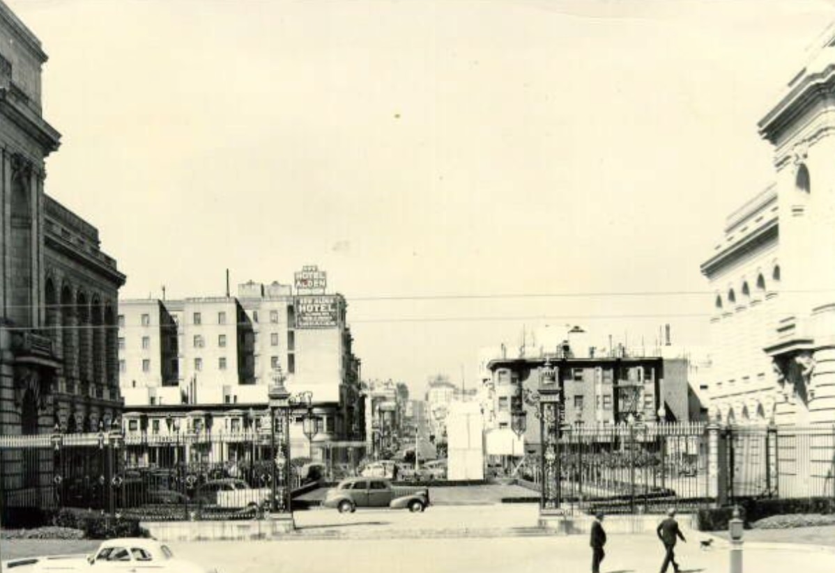 Civic Center district, 1945