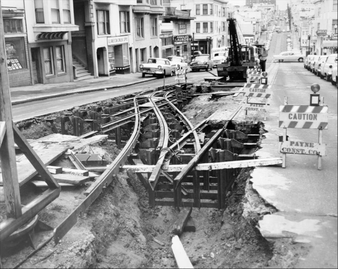 Hyde Street between Jackson and Pacific, 1957.