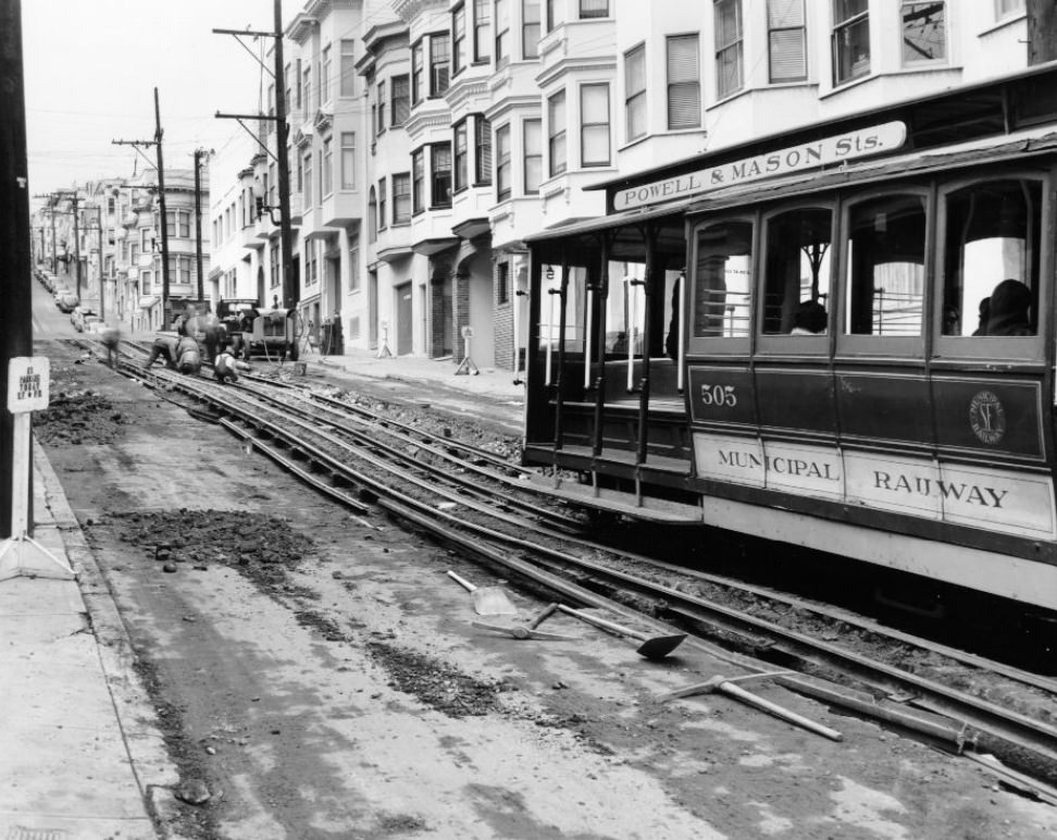 Jackson Street between Powell and Mason, 1953.