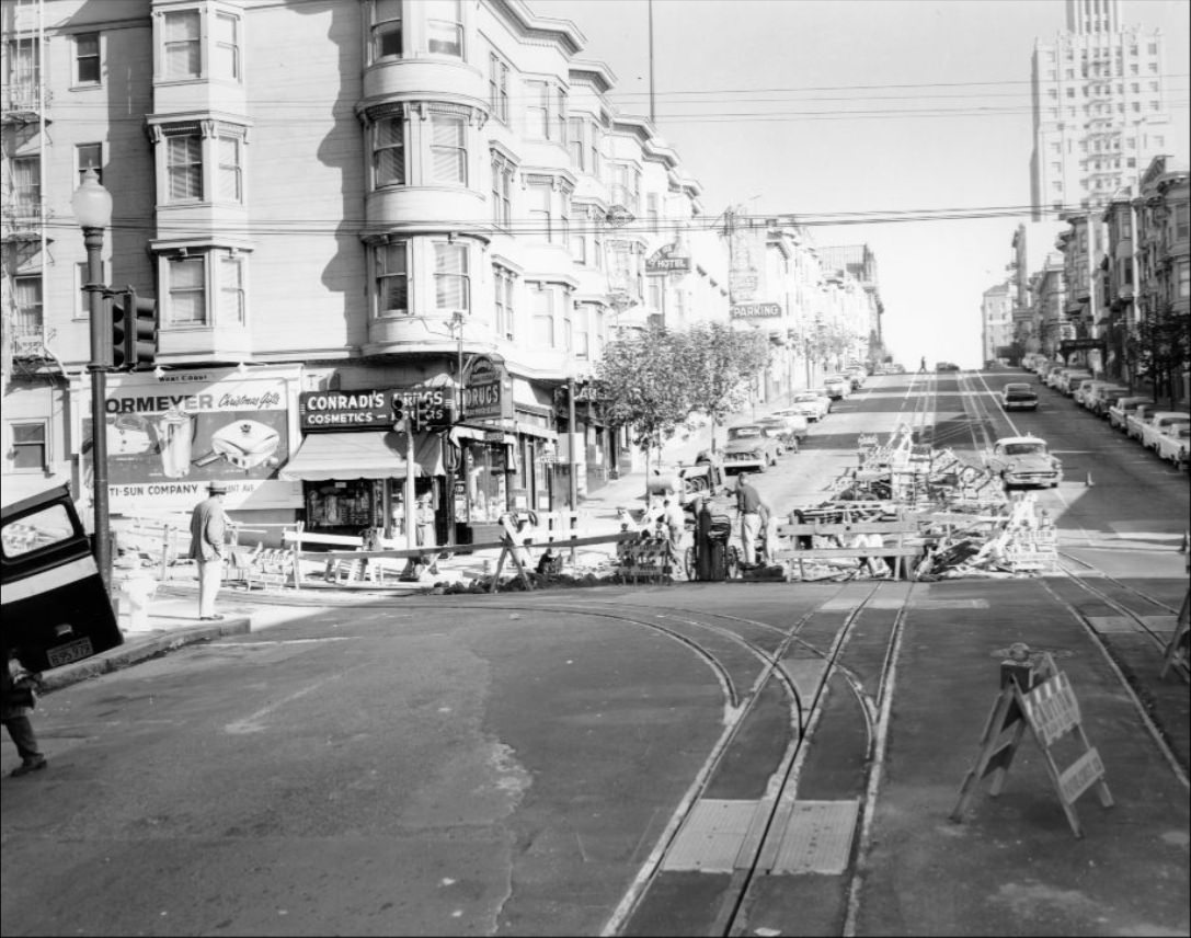 California and Hyde Streets, 1957.