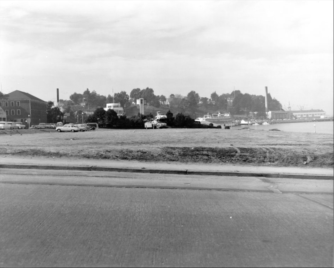 Proposed turntable site at Hyde and Beach, 1955.
