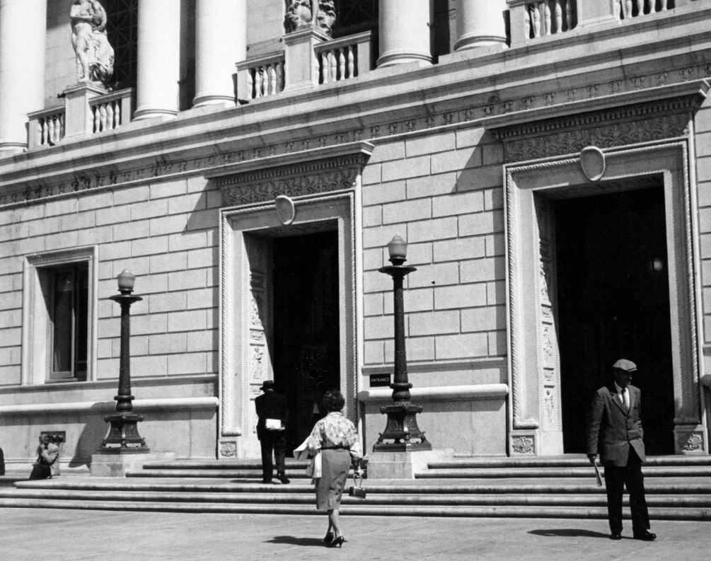 Entrance to Main Library, 1960s.