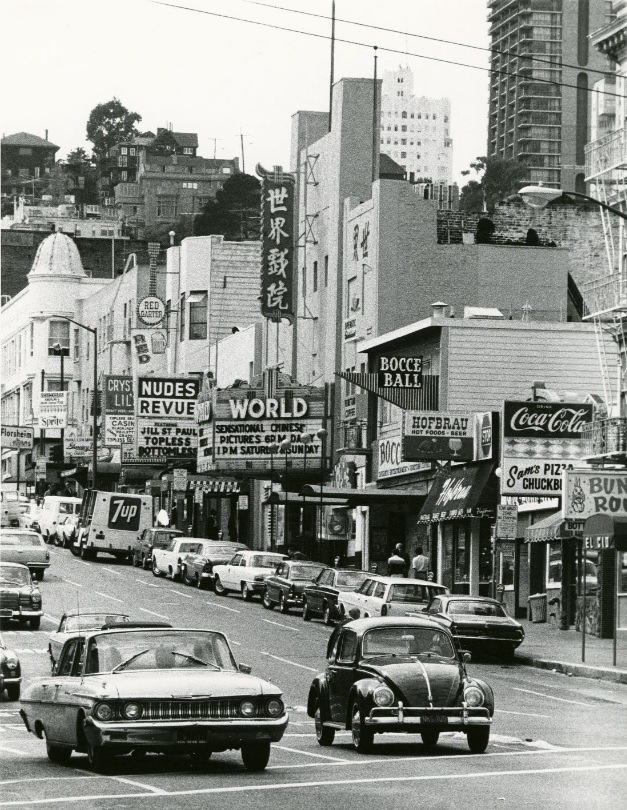Intersection of Broadway and Columbus, 1969.