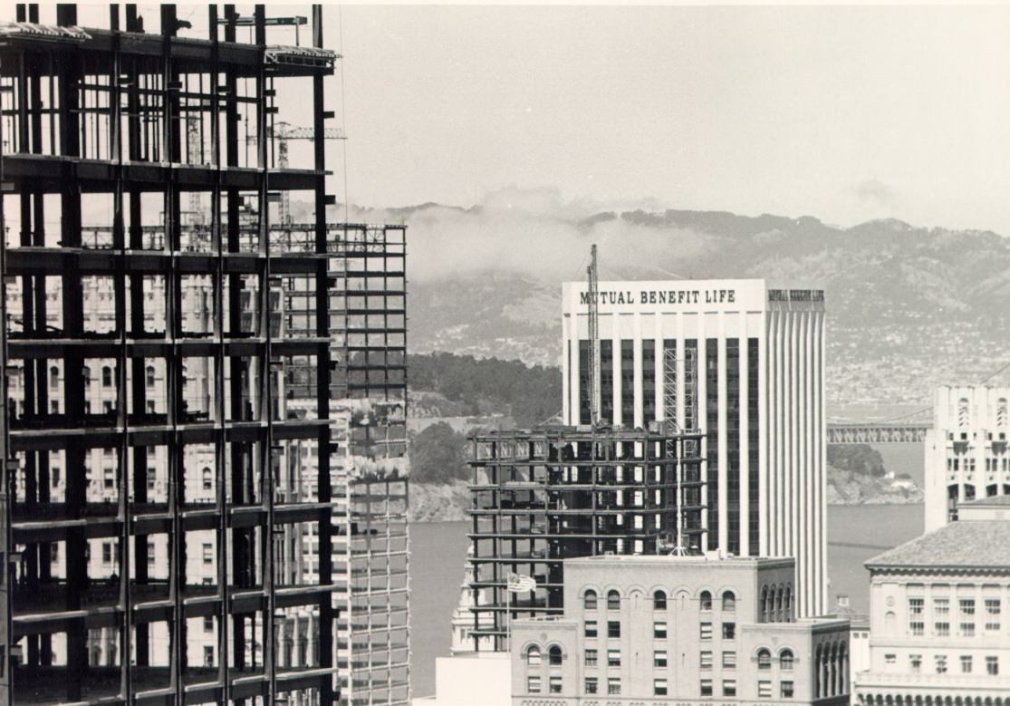 View east from the St. Francis Tower, 1971.