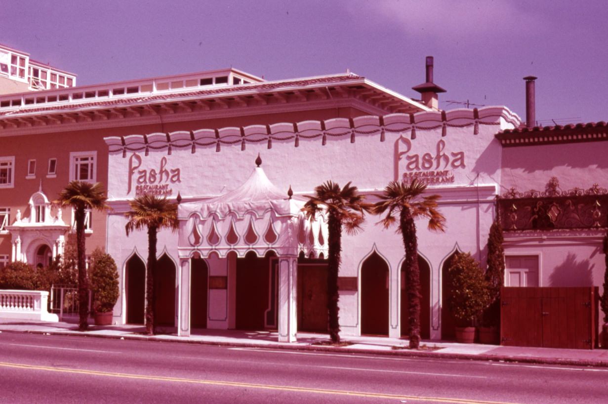 Pasha Restaurant at Broadway and Polk, 1977.
