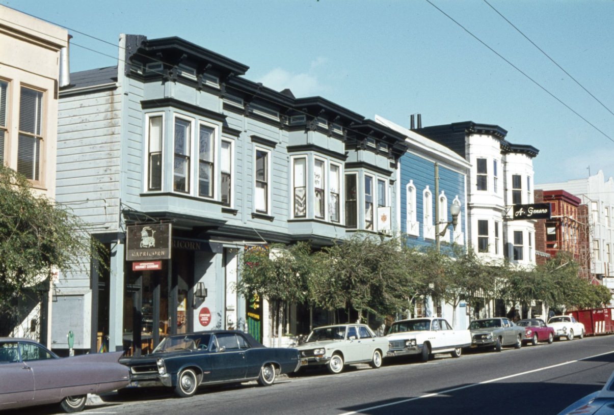 Union Street towards Octavia, Capricorn Gourmet Cookware, 1970.
