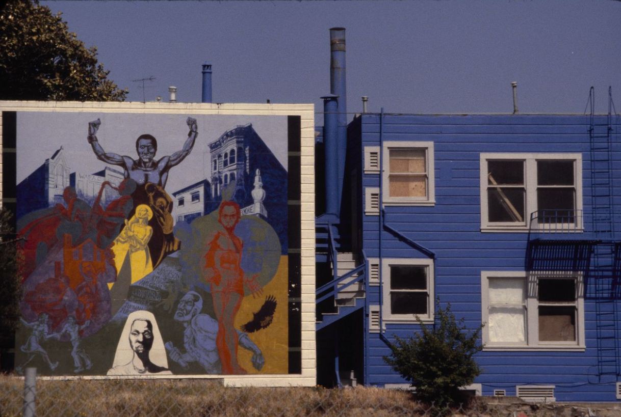 Mural on the back of a building, 1979.