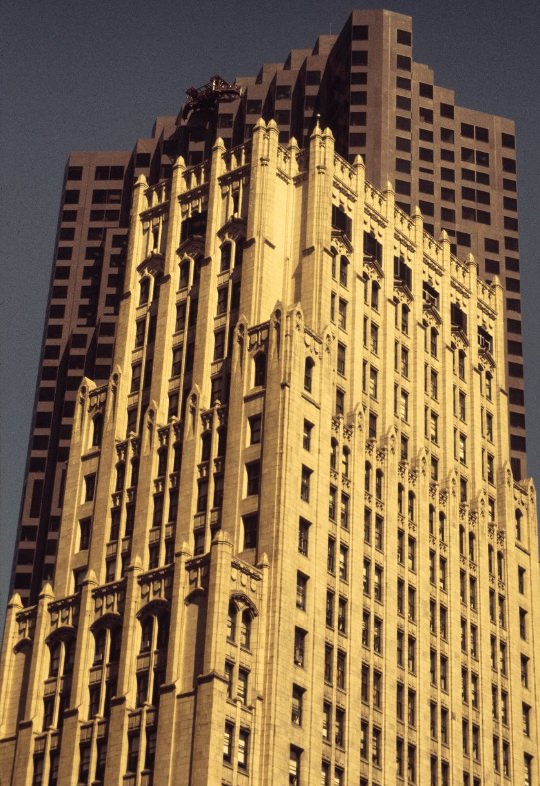 Russ Building at 235 Montgomery Street with the Bank of America in the background, 1973.