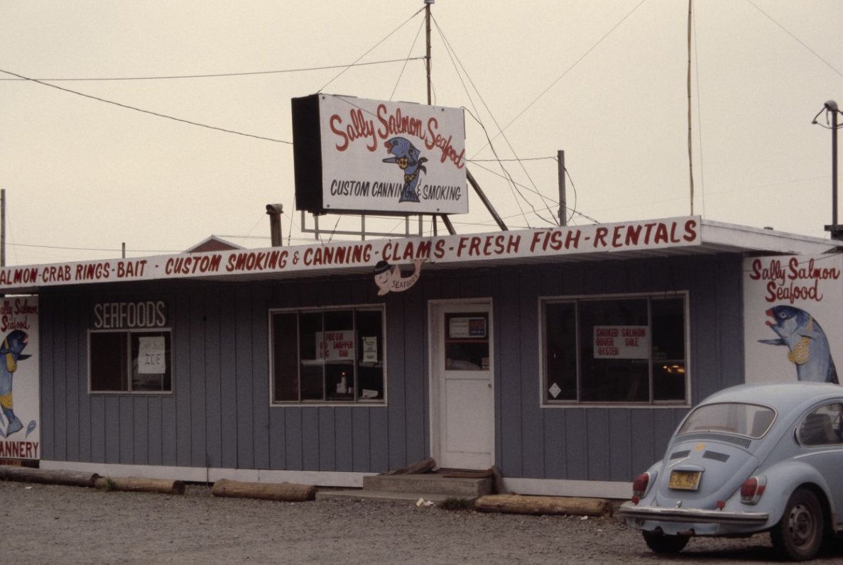 Sally Salmon Seafood in Coos Bay, Oregon, 1978.