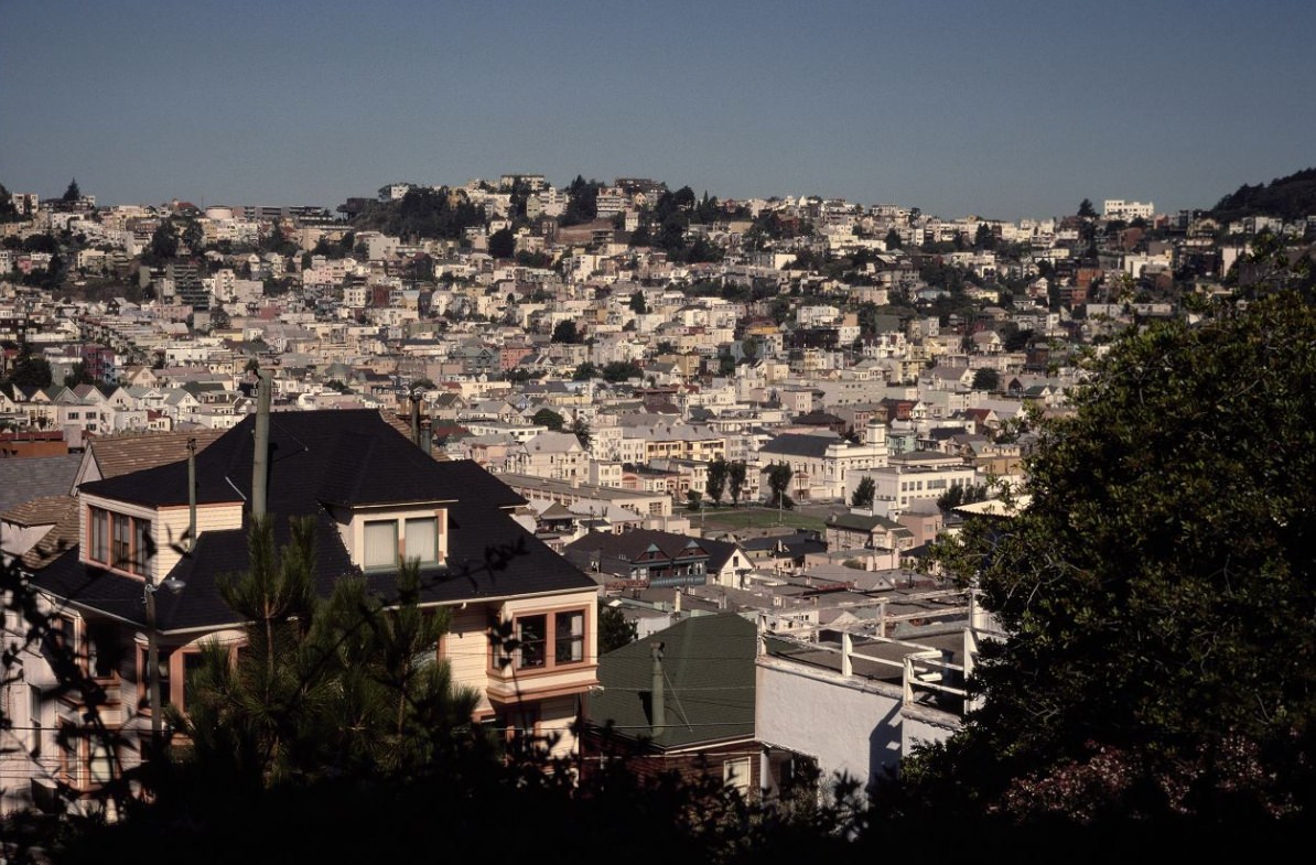 San Francisco cityscape, 1976.