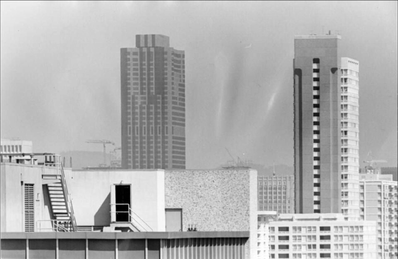 View from Kaiser Hospital, 1971.