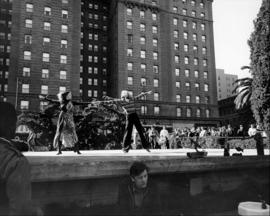 Dancers perform in Union Square, 1972.