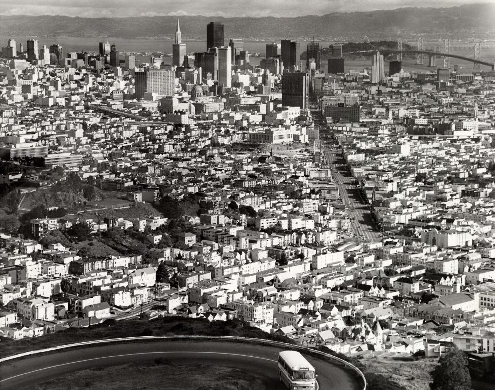 View of San Francisco from Twin Peaks, 1972.