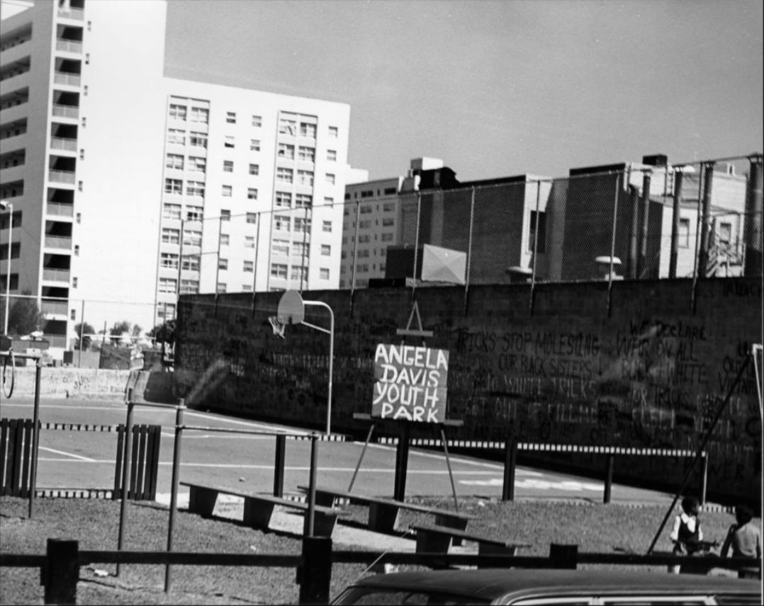 Angela Davis Youth Park on McAllister Street, 1971.