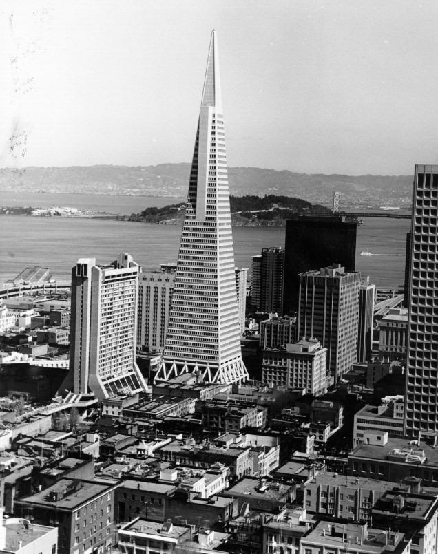 View from Mark Hopkins Hotel, 1973.