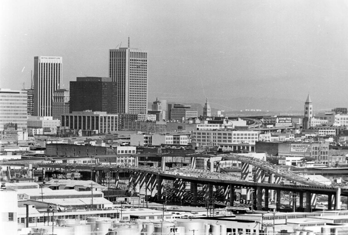 View northeast from Potrero Hill, 1971.